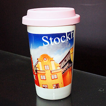 環保雙層陶瓷隔熱隨行馬克杯-粉色